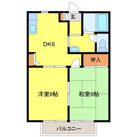 農業試験場 徒歩3分 1階の物件間取画像